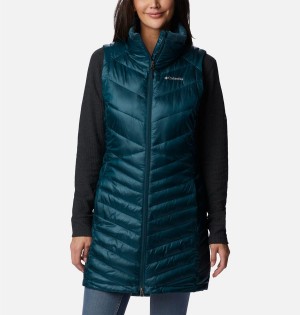 Columbia Joy Peak Long Women's Vest Turquoise | NDLFRW-079