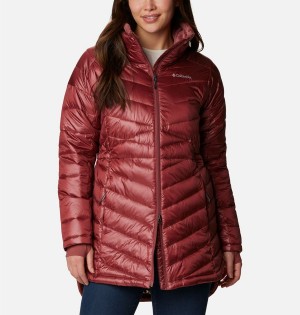 Columbia Joy Peak Mid Women's Puffer Jacket Red | MDGQIC-563