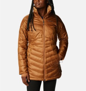 Columbia Joy Peak Mid Women's Puffer Jacket Brown | WTBLVS-185