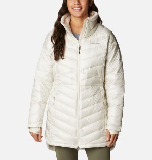 Columbia Joy Peak Mid Women's Puffer Jacket White | GFDNJH-938