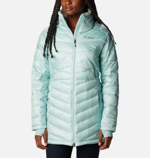 Columbia Joy Peak Mid Women's Puffer Jacket Turquoise | UXFZWV-059