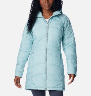 Columbia Karis Gale Long Women's Puffer Jacket Turquoise | ATNIWE-089
