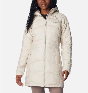 Columbia Karis Gale Long Women's Puffer Jacket White | BPLQWJ-640