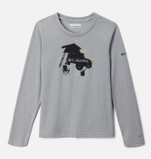 Columbia La Poudre Pass Long Sleeve Kids' T-Shirt Grey | YLBDUO-278