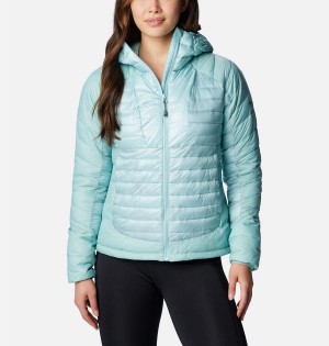 Columbia Labyrinth Loop Insulated Hooded Women's Puffer Jacket Turquoise | PWVMZK-719
