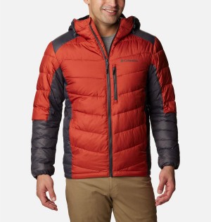 Columbia Labyrinth Loop Omni Heat Infinity Hooded Insulated Men's Puffer Jacket Red | ULKZXQ-514