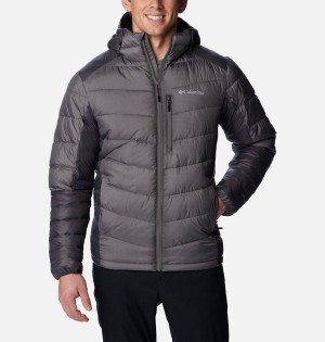 Columbia Labyrinth Loop Omni Heat Infinity Hooded Insulated Men's Puffer Jacket Grey | YNOHJR-081