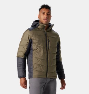 Columbia Labyrinth Loop Omni Heat Infinity Hooded Insulated Men's Puffer Jacket Green | RDFPAM-916