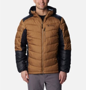 Columbia Labyrinth Loop Omni Heat Infinity Hooded Insulated Men's Puffer Jacket Brown | LFUXSA-028
