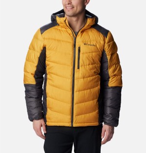 Columbia Labyrinth Loop Omni Heat Infinity Hooded Insulated Men's Puffer Jacket Yellow | VLHSRA-671