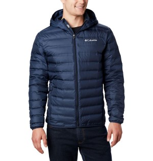 Columbia Lake 22 Hooded Insulated Men's Puffer Jacket Navy | YMIXWE-527
