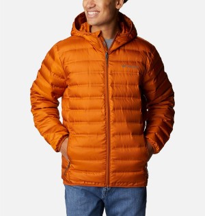 Columbia Lake 22 Hooded Insulated Men's Puffer Jacket Orange | CWUPNF-187