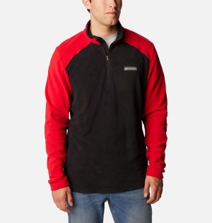 Columbia Lake Aloha Half Zip Fleece Men's Pullover Black | HSVCQM-718