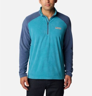 Columbia Lake Aloha Half Zip Fleece Men's Pullover Blue | KIPJNL-312
