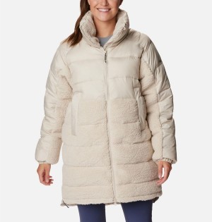 Columbia Leadbetter Point Long Women's Puffer Jacket White | EZNSLI-605