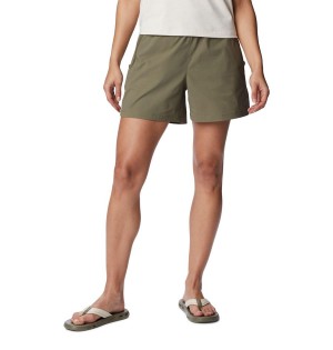 Columbia Leslie Falls Women's Shorts Green | ZXDWRK-514