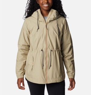 Columbia Lillian Ridge Shell Women's Rain Jacket Khaki | NXGVFB-089