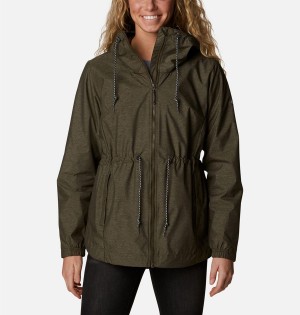 Columbia Lillian Ridge Shell Women's Rain Jacket Olive | NDURWM-635