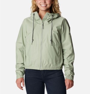 Columbia Lillian Ridge Short Women's Rain Jacket Green | WFSRBH-485