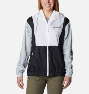 Columbia Lily Basin Jacket Women's Windbreaker White | WJZTNG-096