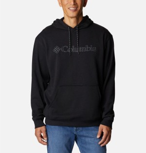Columbia Lodge French Terry II Men's Hoodie Black | MYDQVU-106