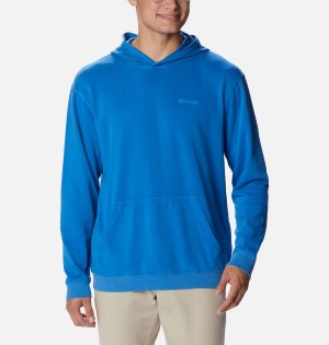 Columbia Lodge French Terry Novelty Men's Hoodie Blue | DFVINX-068
