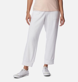 Columbia Lodge French Terry Pull-On Women's Pants White | VIQTSJ-735