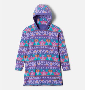 Columbia Lodge Printed Tunic Kids' Hoodie Purple | XEVGYW-729