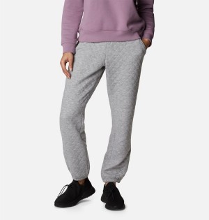 Columbia Lodge Quilted Joggers Women's Pants Grey | OJGHBK-904
