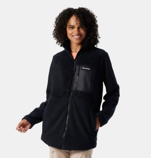 Columbia Lodge Sherpa Full Zip Women's Fleece Jacket Black | FJUGEC-478