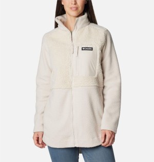 Columbia Lodge Sherpa Full Zip Women's Fleece Jacket White | EMXZPL-249