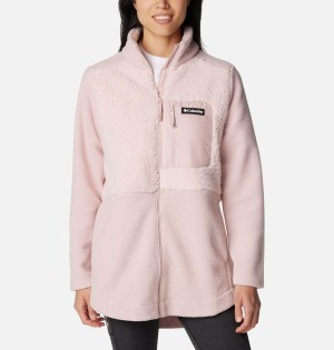 Columbia Lodge Sherpa Full Zip Women's Fleece Jacket Pink | PNSYDK-475