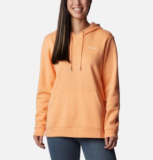 Columbia Logo II Women's Hoodie Orange | CKEQUZ-857