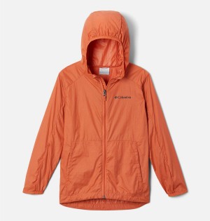 Columbia Loop Trail Windbreaker Kids' Jacket Orange | RNAGET-592