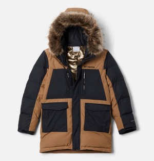 Columbia Marquam Peak Fusion Insulated Parka Kids' Jacket Brown | IUFPLE-215