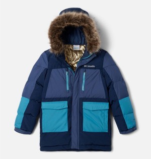 Columbia Marquam Peak Fusion Insulated Parka Kids' Jacket Navy | WLGTRZ-571