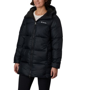 Columbia Mid Hooded Women's Puffer Jacket Black | HYVRGW-369
