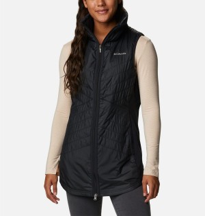 Columbia Mix It Around Long Women's Vest Black | LQASWD-325