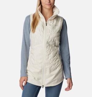 Columbia Mix It Around Long Women's Vest White | TBRKSQ-301