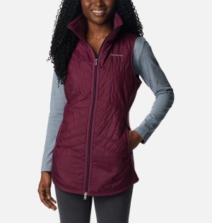 Columbia Mix It Around Long Women's Vest Red | QIVHGT-126