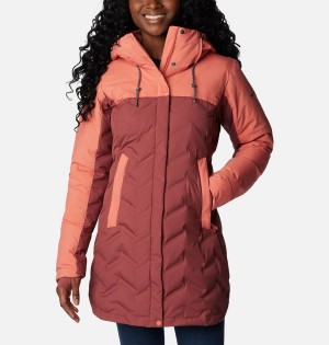 Columbia Mountain Croo II Mid Down Women's Coats Coral | ZGOHSM-397