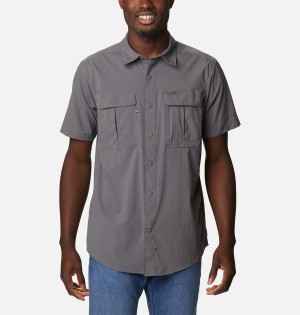 Columbia Newton Ridge II Short Sleeve Men's Shirt Grey | WGKCAQ-572