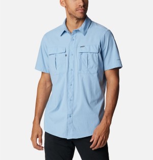 Columbia Newton Ridge II Short Sleeve Men's Shirt Blue | YKJUEM-397
