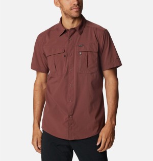 Columbia Newton Ridge II Short Sleeve Men's Shirt Brown | KSGYUW-894