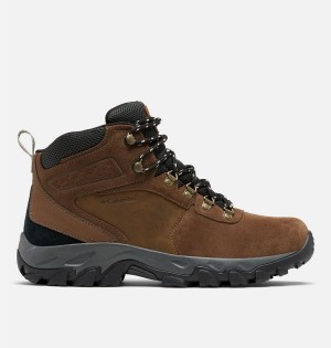 Columbia Newton Ridge Plus II Suede Waterproof Boot Men's Hiking Shoes Brown | LMYDIZ-731