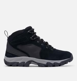 Columbia Newton Ridge Plus II Suede Waterproof Boot Men's Hiking Shoes Black | WRTKGQ-508