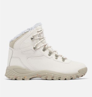 Columbia Newton Ridge Waterproof Omni Heat II Boot Women's Hiking Shoes White | BSZAIL-170