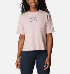 Columbia North Cascades Relaxed Women's T-Shirt Pink | SNKQZF-149