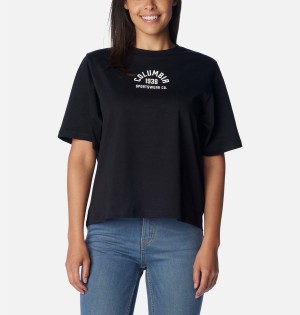 Columbia North Cascades Relaxed Women's T-Shirt Black | WQOKGT-417