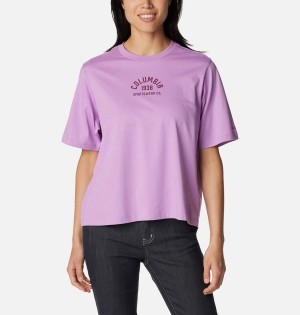 Columbia North Cascades Relaxed Women's T-Shirt Purple | JMENIZ-127